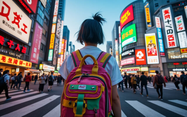 découvrez mon carnet de voyage immersif à travers les quartiers vibrants de harajuku et shibuya, entre mode, culture et aventures urbaines avec mon sac à dos.