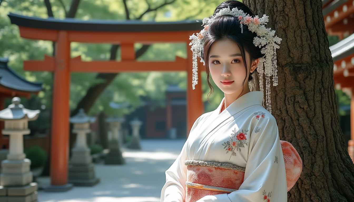 découvrez l'élégance raffinée des kimonos de mariage japonais, entre la pureté du shiromuku, le prestige coloré de l'uchikake et les rituels ancestraux qui perpétuent une tradition unique et majestueuse.