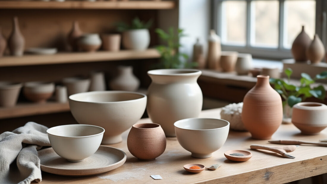 explorez les secrets de la céramique, de la porcelaine et du grès : découvrez leurs différences, leurs techniques de fabrication et leurs usages dans ce guide complet.