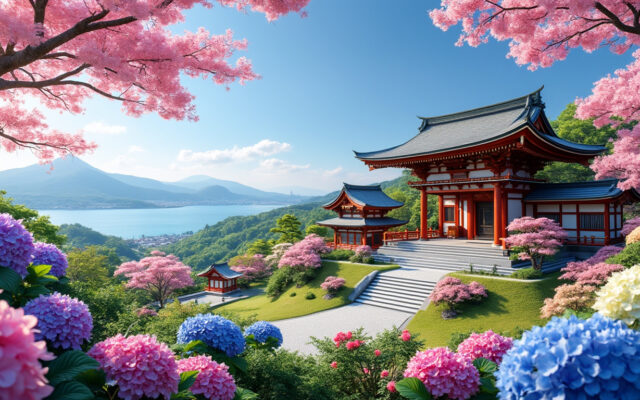 découvrez hase-dera, un sanctuaire japonais célèbre pour ses magnifiques fleurs et ses panoramas enchanteurs, offrant un havre de paix et de beauté naturelle.