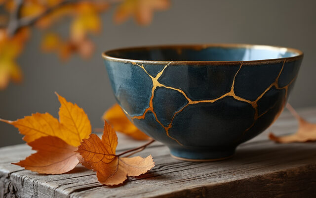découvrez le kintsugi, l'art japonais ancestral qui sublime les fissures avec de l'or, en harmonie avec la philosophie wabi-sabi valorisant la beauté de l'imperfection et de l'éphémère.
