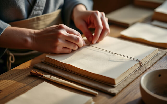 découvrez l'art ancestral de la reliure japonaise traditionnelle, une technique unique alliant esthétique et savoir-faire pour sublimer vos créations.