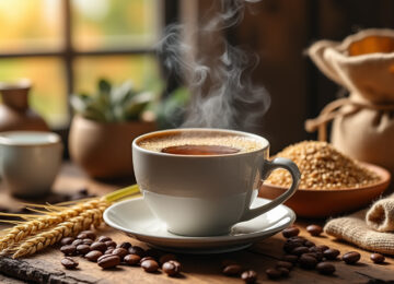 dĂ©couvrez le cafĂ© dâorge, une alternative naturelle au cafĂ© traditionnel, savoureuse et sans cafĂ©ine, idĂ©ale pour vos pauses gourmandes.