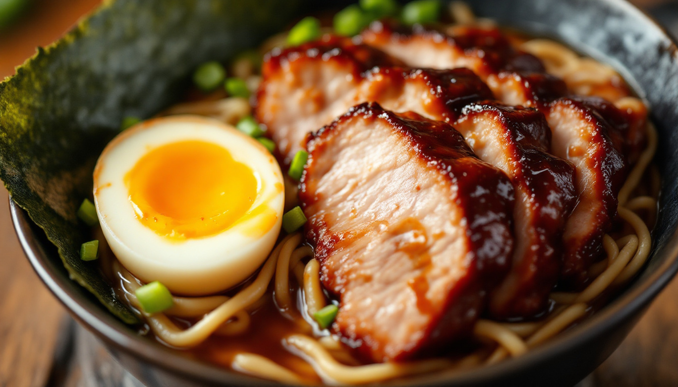 découvrez comment préparer un porc chashu fondant et savoureux, mijoté à la perfection pour apporter une touche traditionnelle et gourmande à vos ramen.