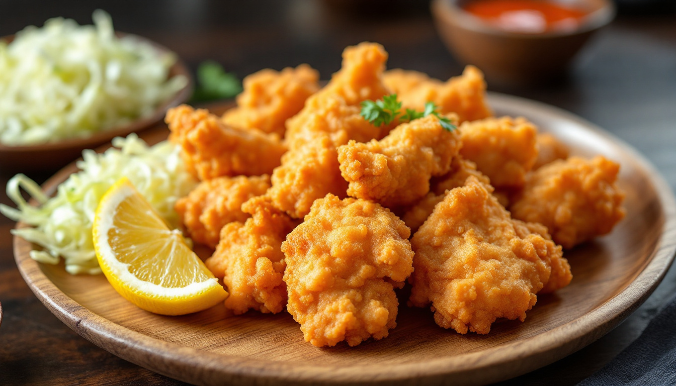 découvrez le karaage, le poulet japonais mariné puis frit jusqu’à obtenir une texture croustillante et un cœur tendre. un incontournable gourmand !