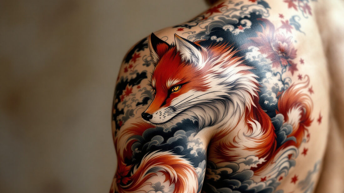 découvrez le tatouage japonais kitsune, renard mystique symbole de ruse, de protection et de métamorphose, et explorez ses multiples significations.