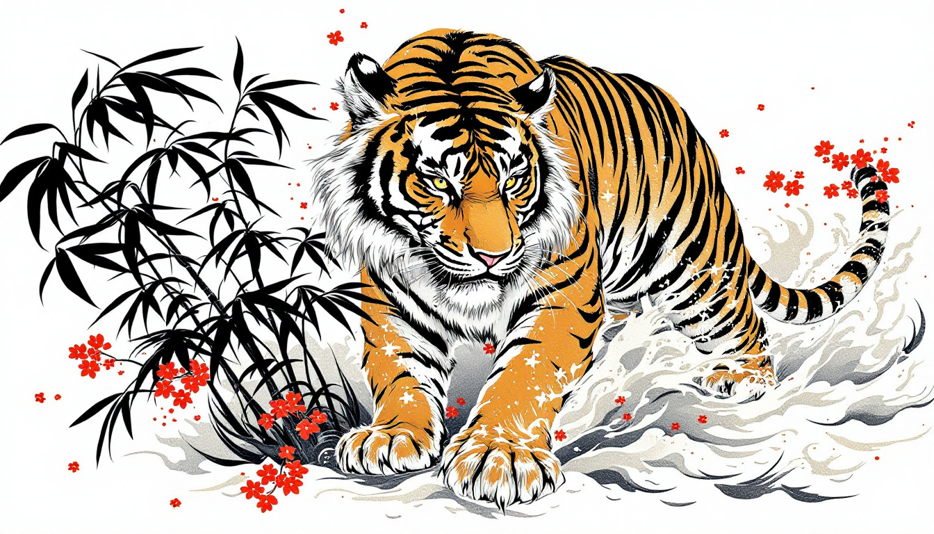 découvrez la symbolique du tigre dans le tatouage japonais : un emblème puissant de courage, de force et de protection.