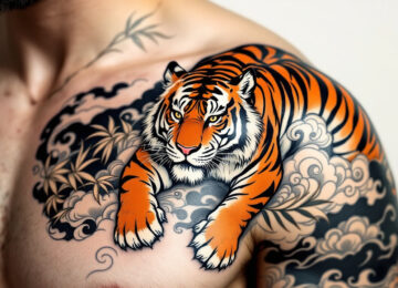 découvrez la signification du tigre dans le tatouage japonais : un symbole puissant de courage, de force et de protection.