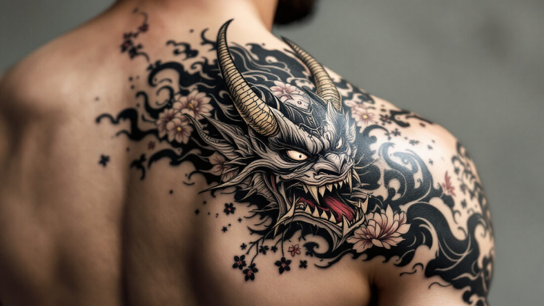 découvrez la signification des masques oni dans le tatouage japonais : des figures démoniaques aussi redoutées que protectrices, riches en symboles.