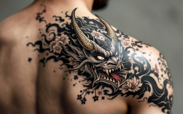 découvrez la signification des masques oni dans le tatouage japonais : des figures démoniaques aussi redoutées que protectrices, riches en symboles.